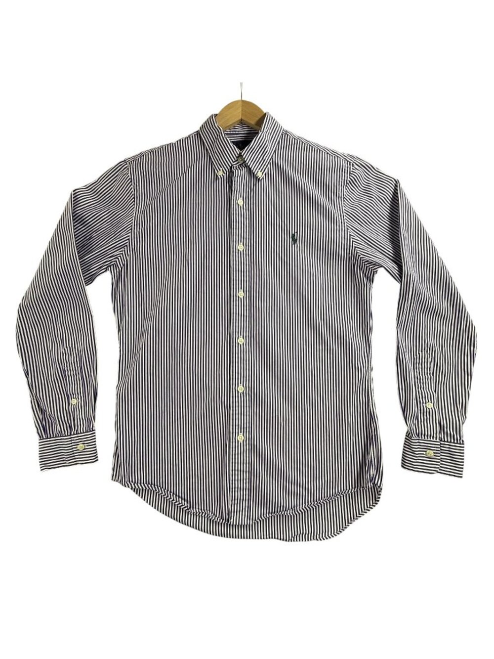 Ralph Lauren Shirt Mens Medium Purple Stripe Button Down Long Sleeve Slim Fit